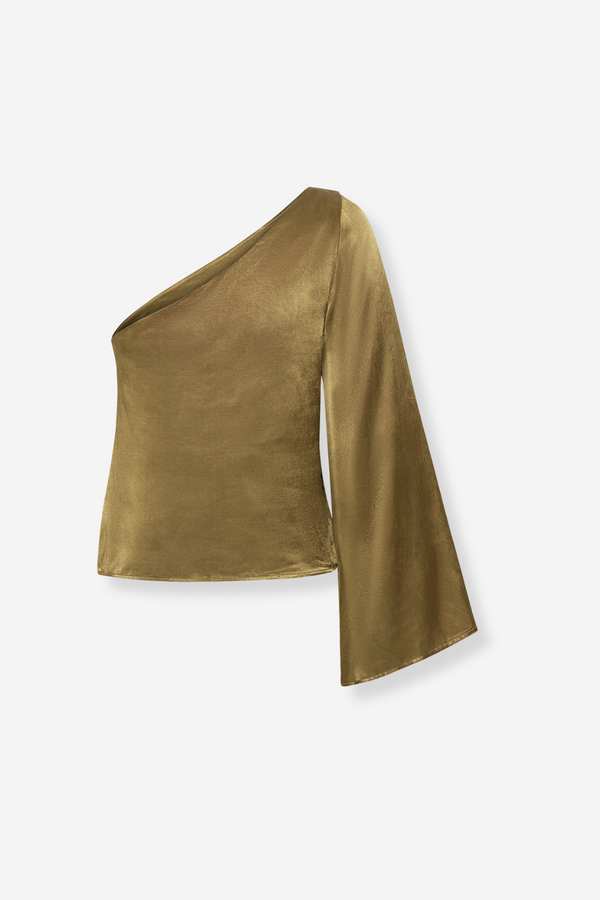 ÉSS Madelyn One Shoulder Top - Bronze