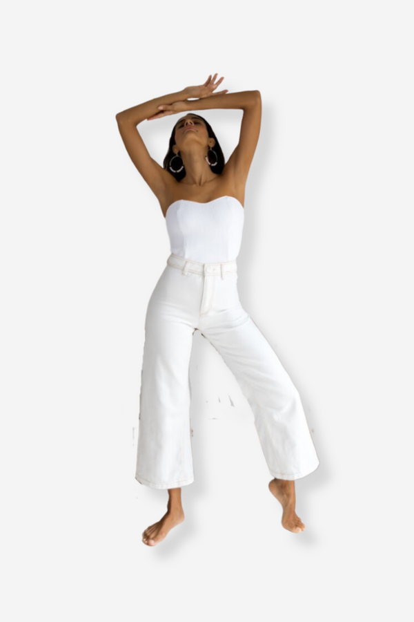 ÉSS Elidy High Waist Jean - Cream Denim