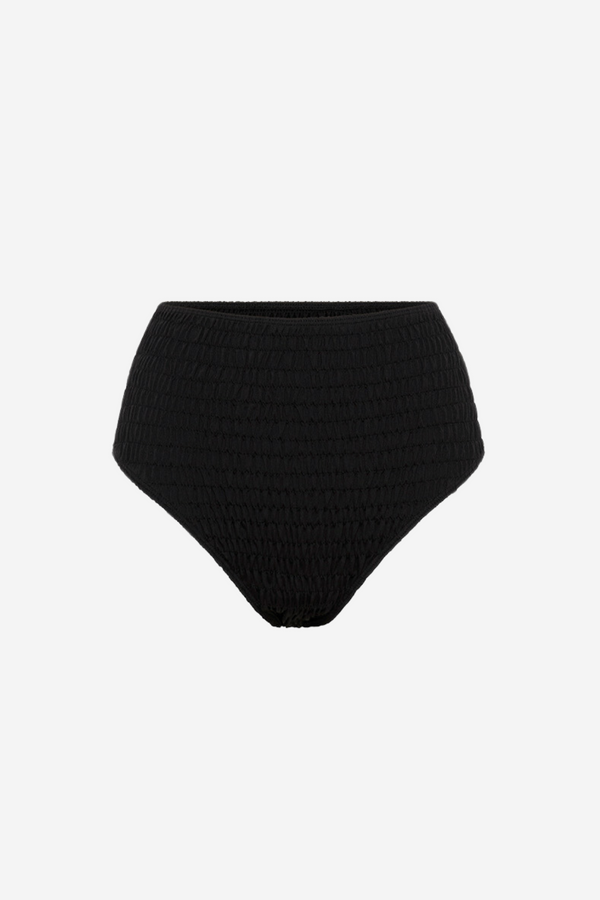 ÉSS Coco Elastic High Waisted Bikini Bottom - Black