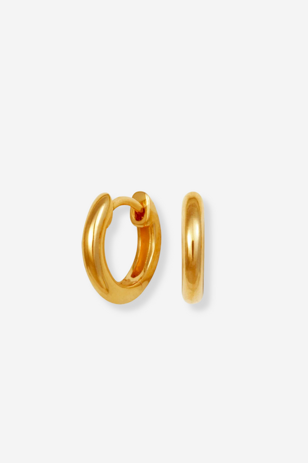 Temple of the Sun Omega Small Hoops - Gold
