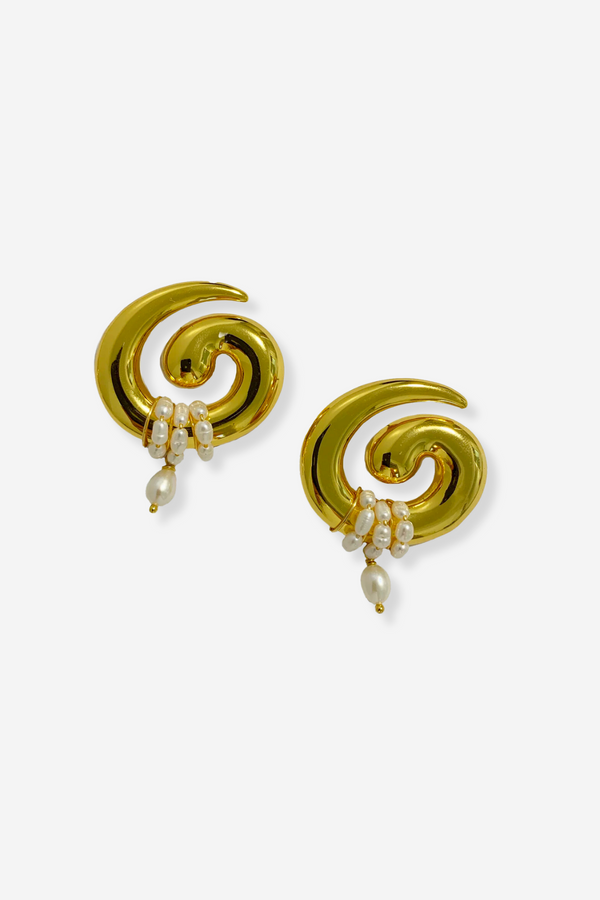 Briwok Moonflower Earrings - Gold
