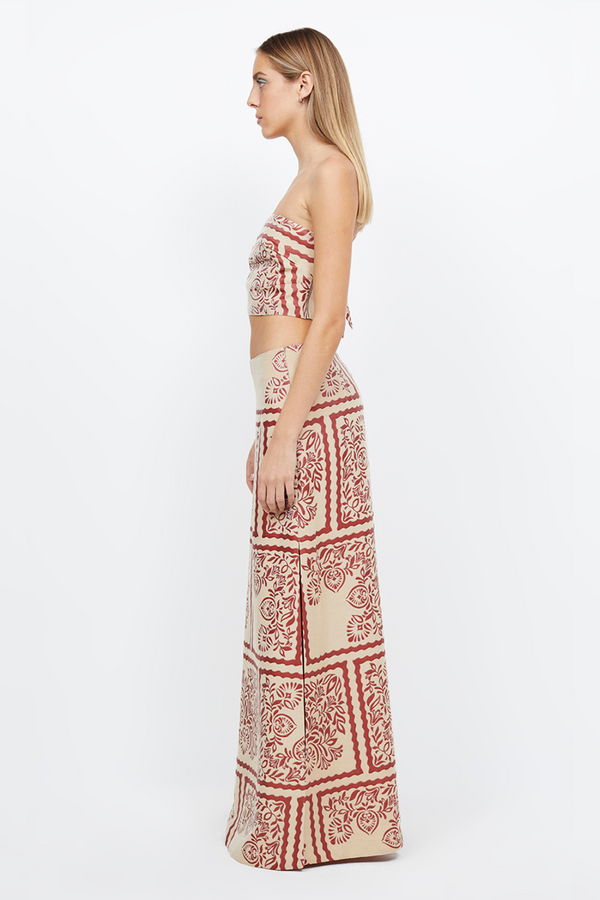 Bec & Bridge Palm Bliss Maxi Skirt - Sahara Jacquard