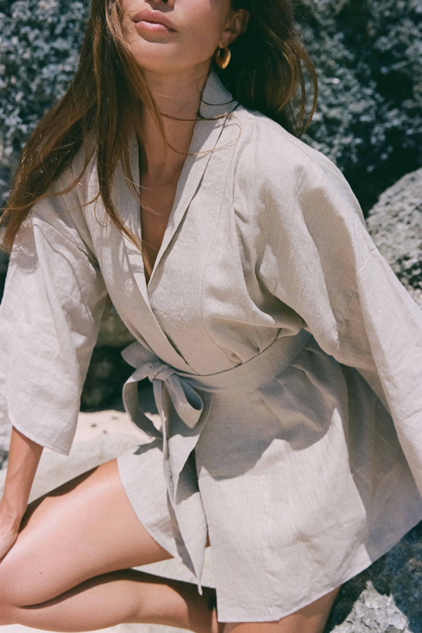 ÉSS Linen Kimono - Natural