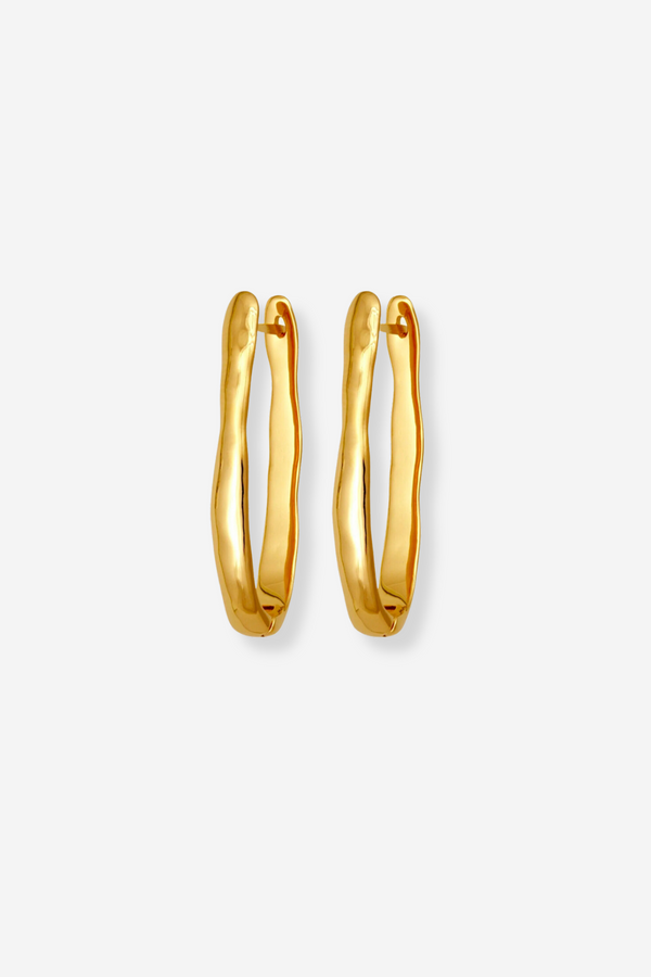 Temple of the Sun Kaolin Earrings - Gold