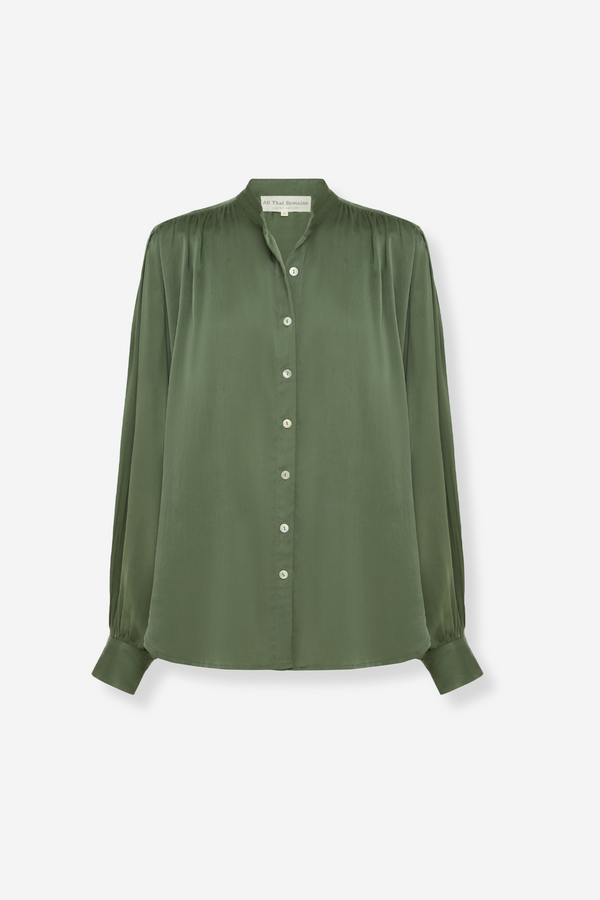 All That Remains Edie Shirt - Chive Silk