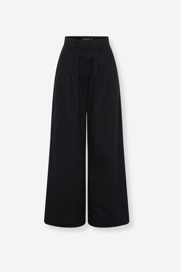 ÉSS Veda High Waisted Tailored Twill Pant - Black