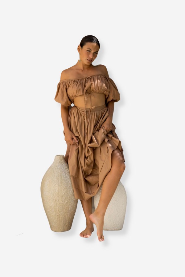 ÉSS Jaime Midi Skirt - Cinnamon