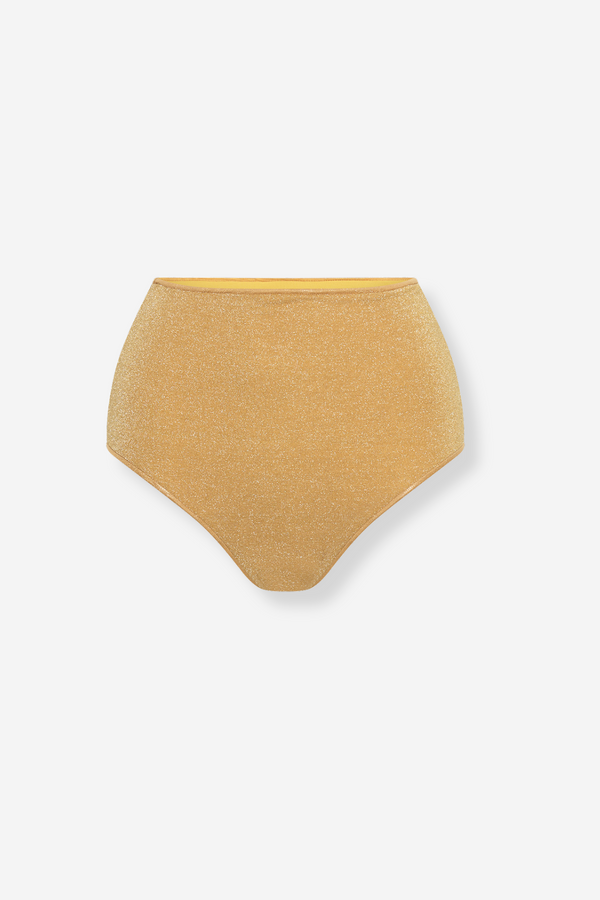 ÉSS Maillot Sparkle High Waisted Bikini Bottom - Gold