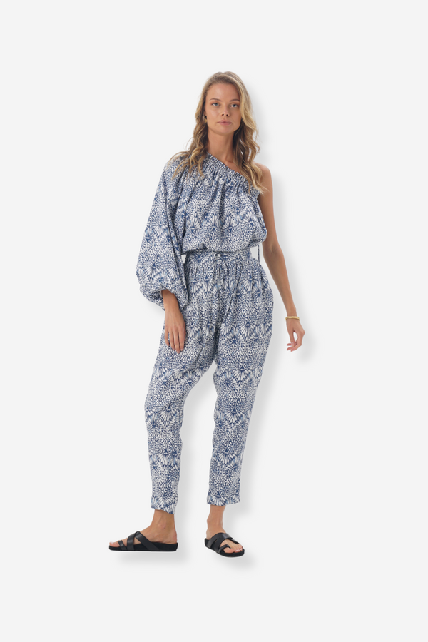 ÉSS Heidi Linen Pant - Taj Print Blue