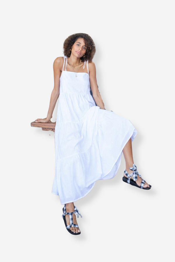 ÉSS Ava Cotton Maxi Dress - White
