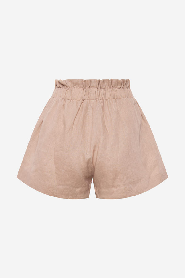 ÉSS Lolita High Waisted Linen Short - Seashell