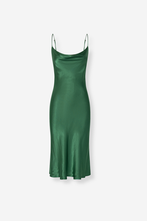 ÉSS Mia Bias Cut Midi Dress - Emerald