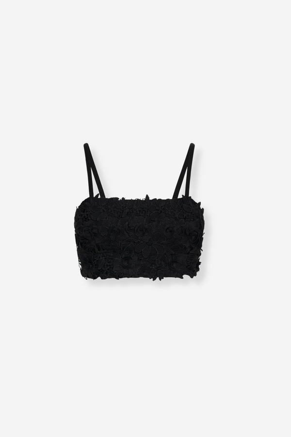 ÉSS Peggy Embroidered Top - Black Floral