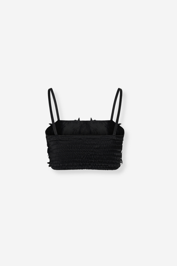 ÉSS Peggy Embroidered Top - Black Floral
