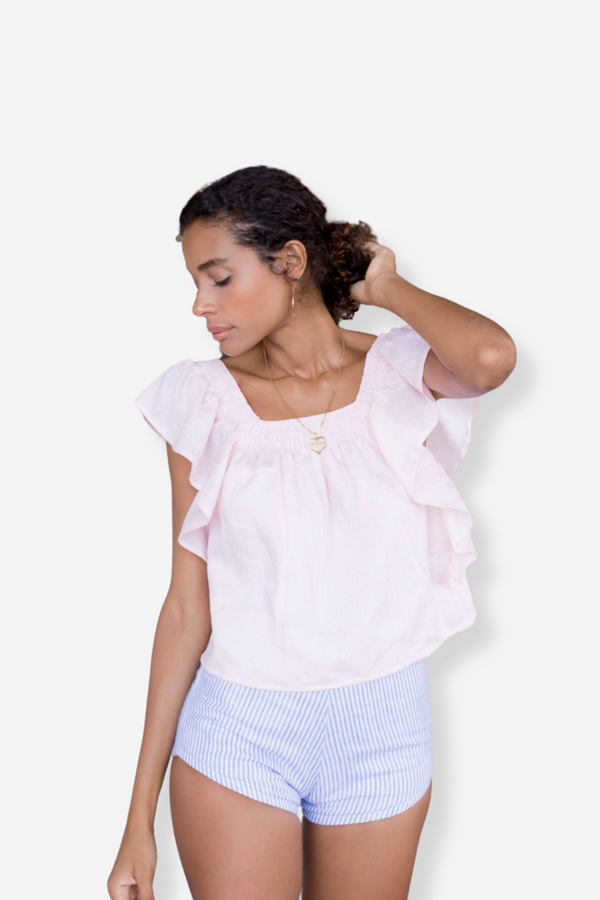 ÉSS Hayley Cotton Top - Blush