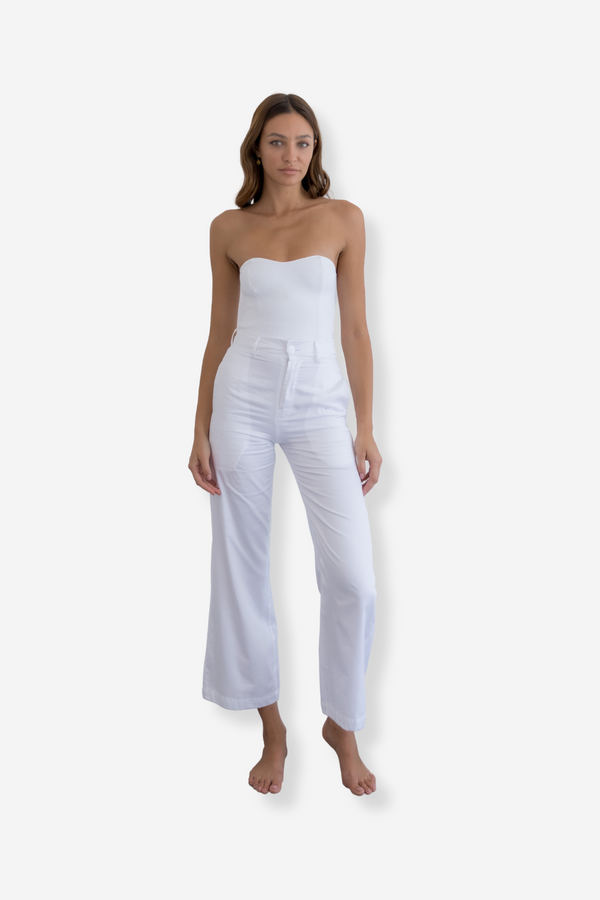 ÉSS Tayla High Waisted Pant - White