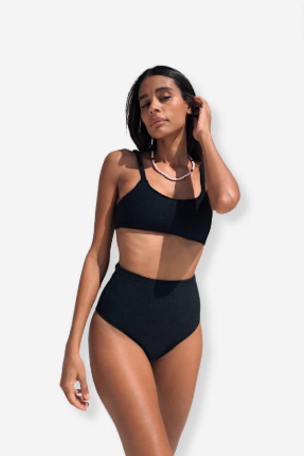 ÉSS Fleur Bikini Crop - Black