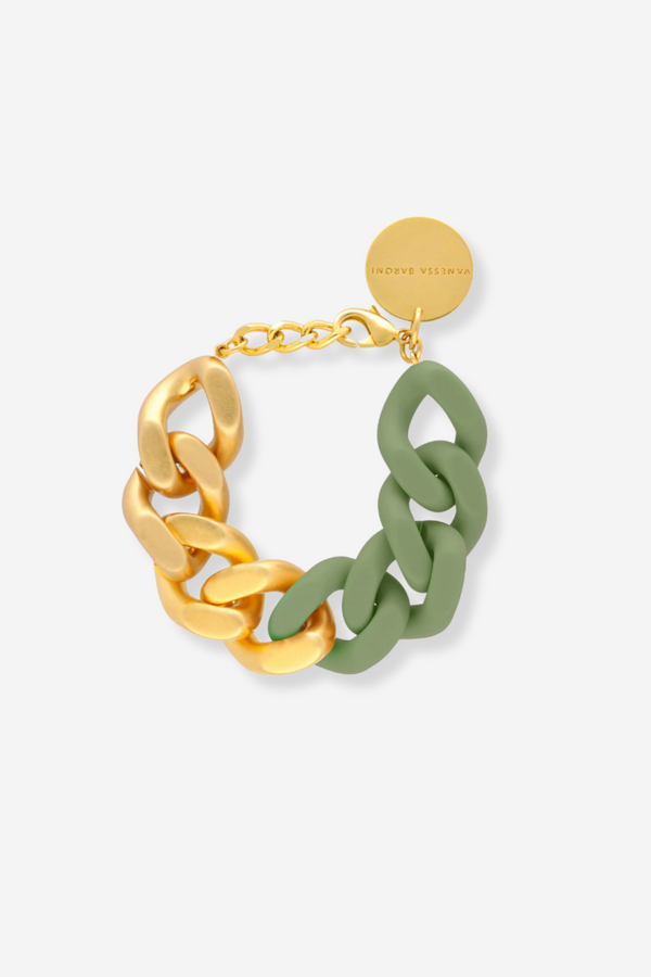 Vanessa Baroni Great Bracelet 2 Colour Gold - Matt Mint