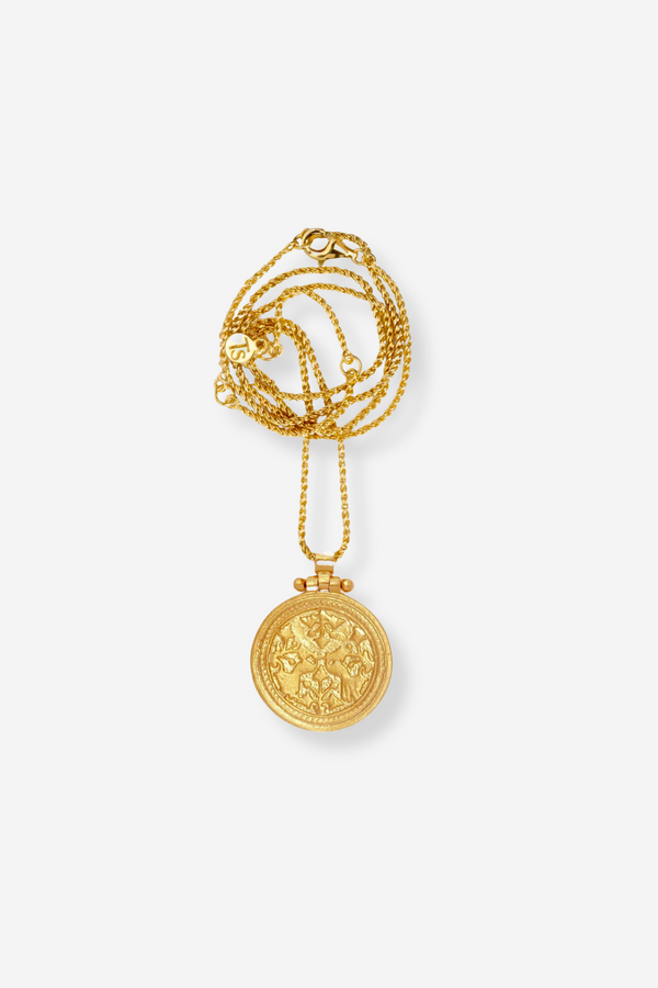 Temple of the Sun Peacock Necklace - Gold
