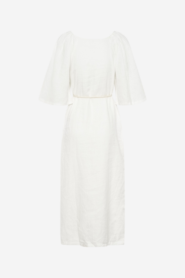 ÉSS Celeste Linen Maxi Dress - White