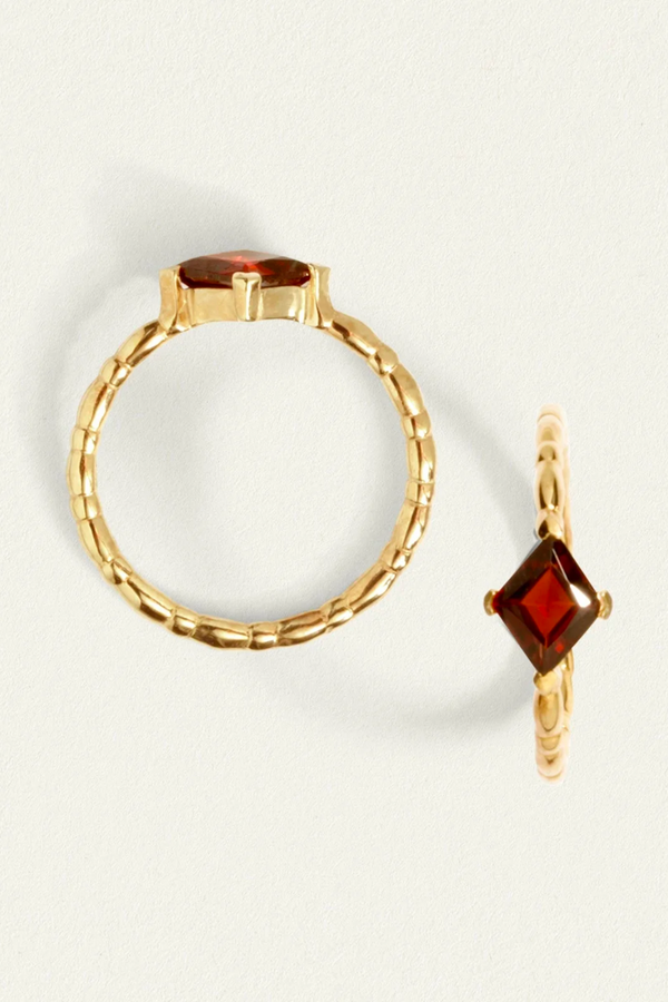 Temple of the Sun Jaya Ring - Garnet Gold Vermeil