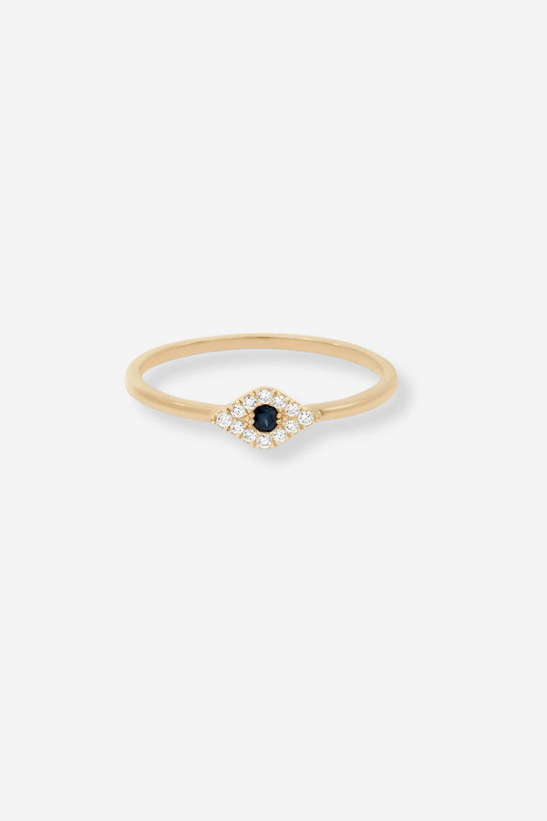 14k gold evil eye cheap ring