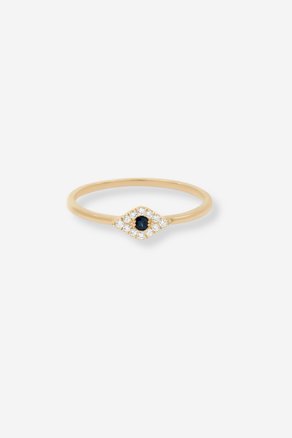 By Charlotte Evil Eye Ring - 14K Gold