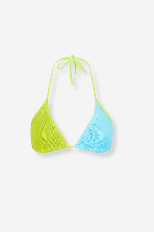 Cleonie Swim Bells Kini Top - Chartreuse Sky