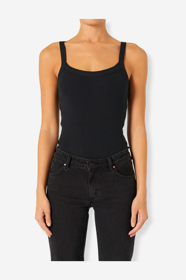 Neuw Denim Frenchie Rib Singlet - Black