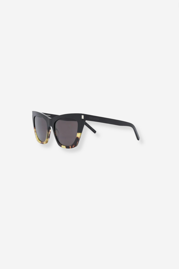 Saint Laurent Kate Havana Sunglasses - Black & Cream