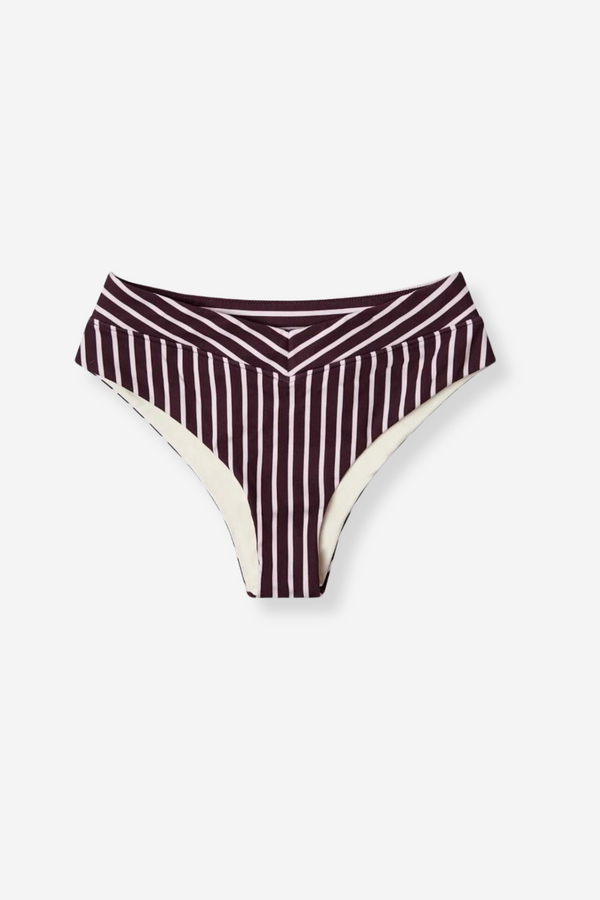 Zulu & Zephyr V Waisted Brief - Plum Stripe