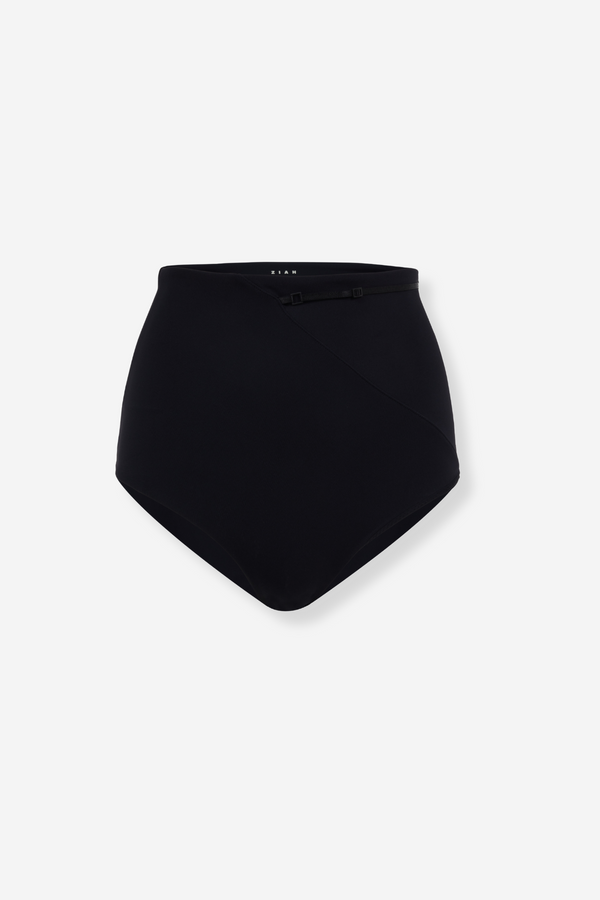 Ziah High Waist Brief Bottom - Black
