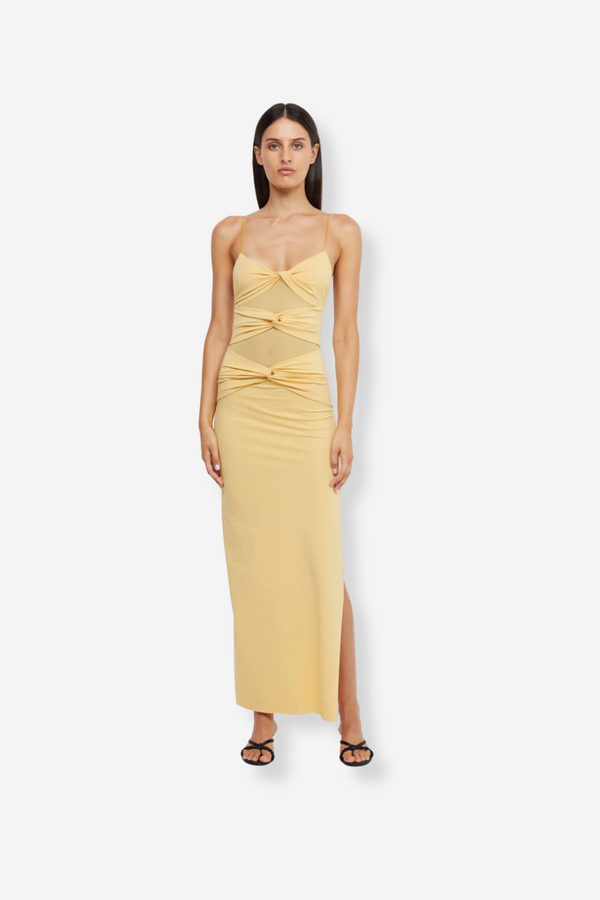 Bec & Bridge Montana Twist Maxi Dress - Straw