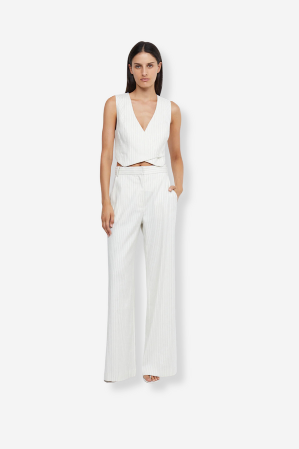 Bec & Bridge Lou Pinstripe Vest - Ivory