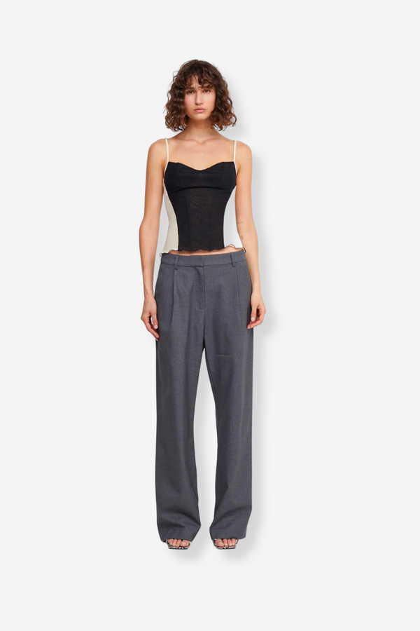 Bec & Bridge Jamie Wide Leg Pant - Charcoal