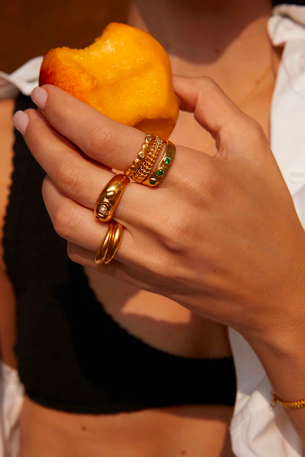 Kirstin Ash Relic Chain Ring - Gold