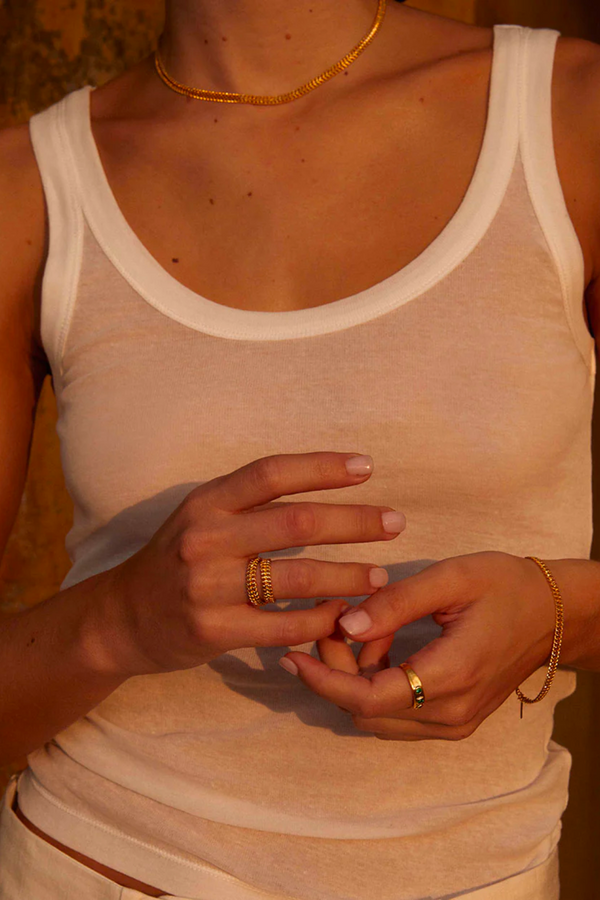 Kirstin Ash Relic Chain Ring - Gold