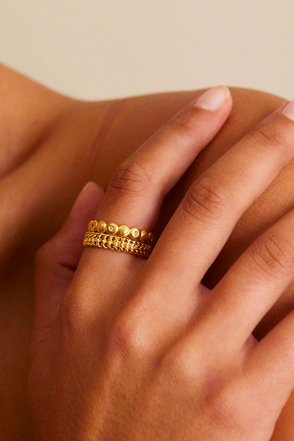 Kirstin Ash Relic Chain Ring - Gold