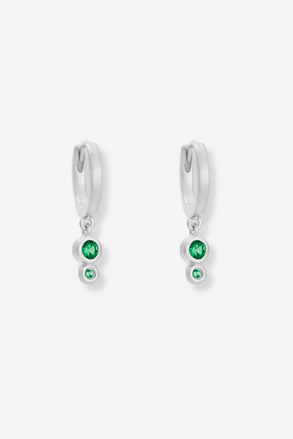 Kirstin Ash IL Mare Droplet Hoops - Silver