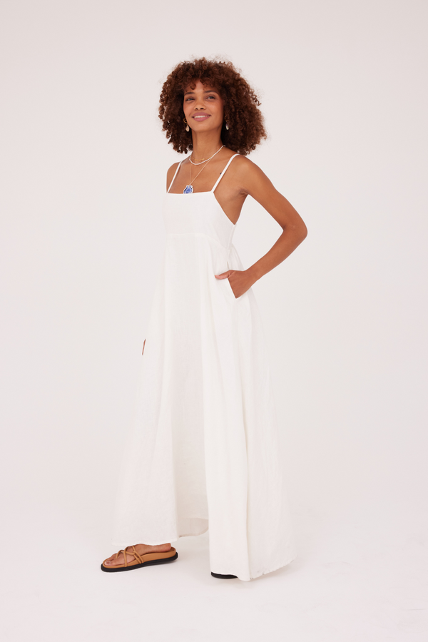 ÉSS Romi Linen Maxi Dress - Ivory