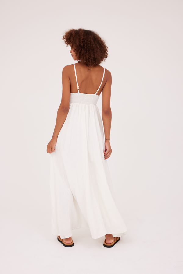 ÉSS Romi Linen Maxi Dress - Ivory