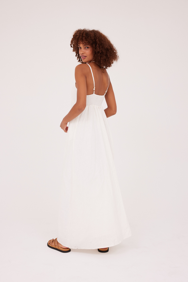 ÉSS Romi Linen Maxi Dress - Ivory