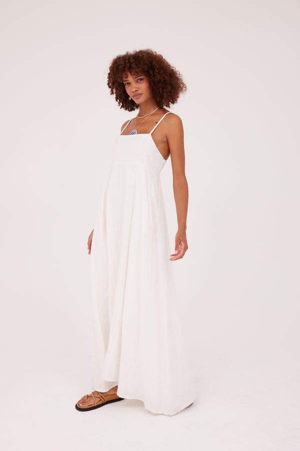 ÉSS Romi Linen Maxi Dress - Ivory