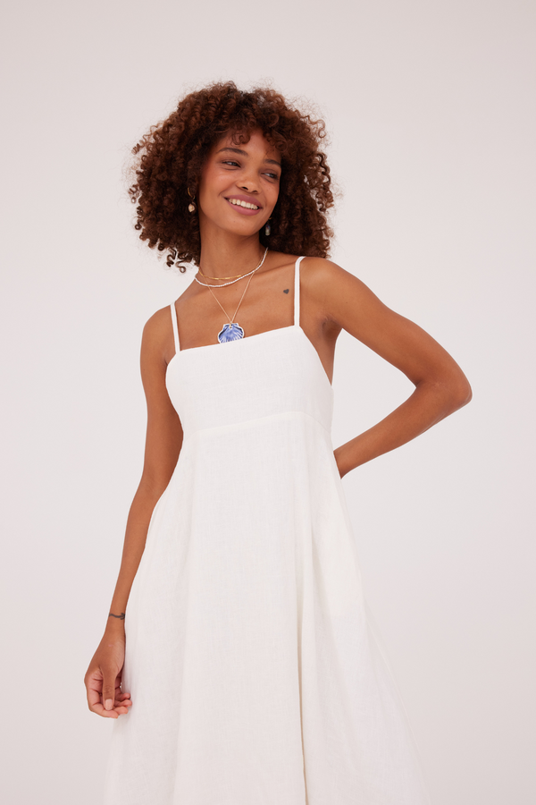 ÉSS Romi Linen Maxi Dress - Ivory