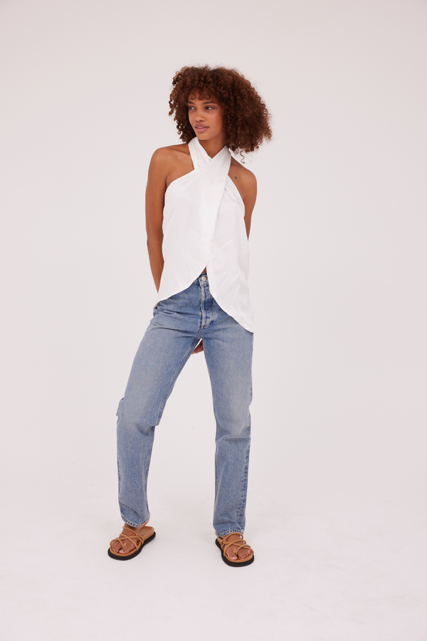 ÉSS Savannah Cross Over Sarong Top - White