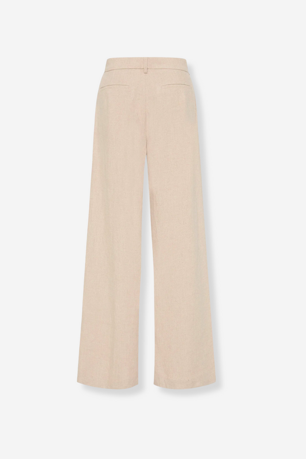 St. Agni Linen Overlap Waist Trousers - Natural