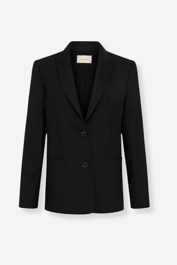 St. Agni Zip Detail Blazer - Black