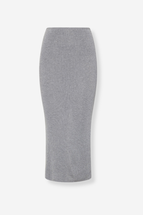 St. Agni Low Waist Knit Skirt - Grey Marle