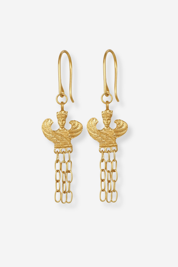 Temple Of The Sun Leta Earrings - Gold