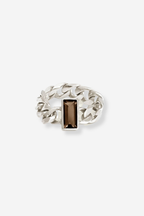 Temple Of The Sun Tigris Chain Ring - Silver